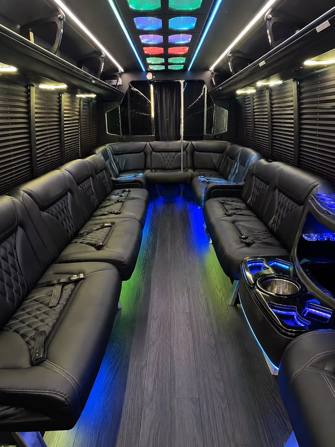 20 Passenger Party Bus Interior