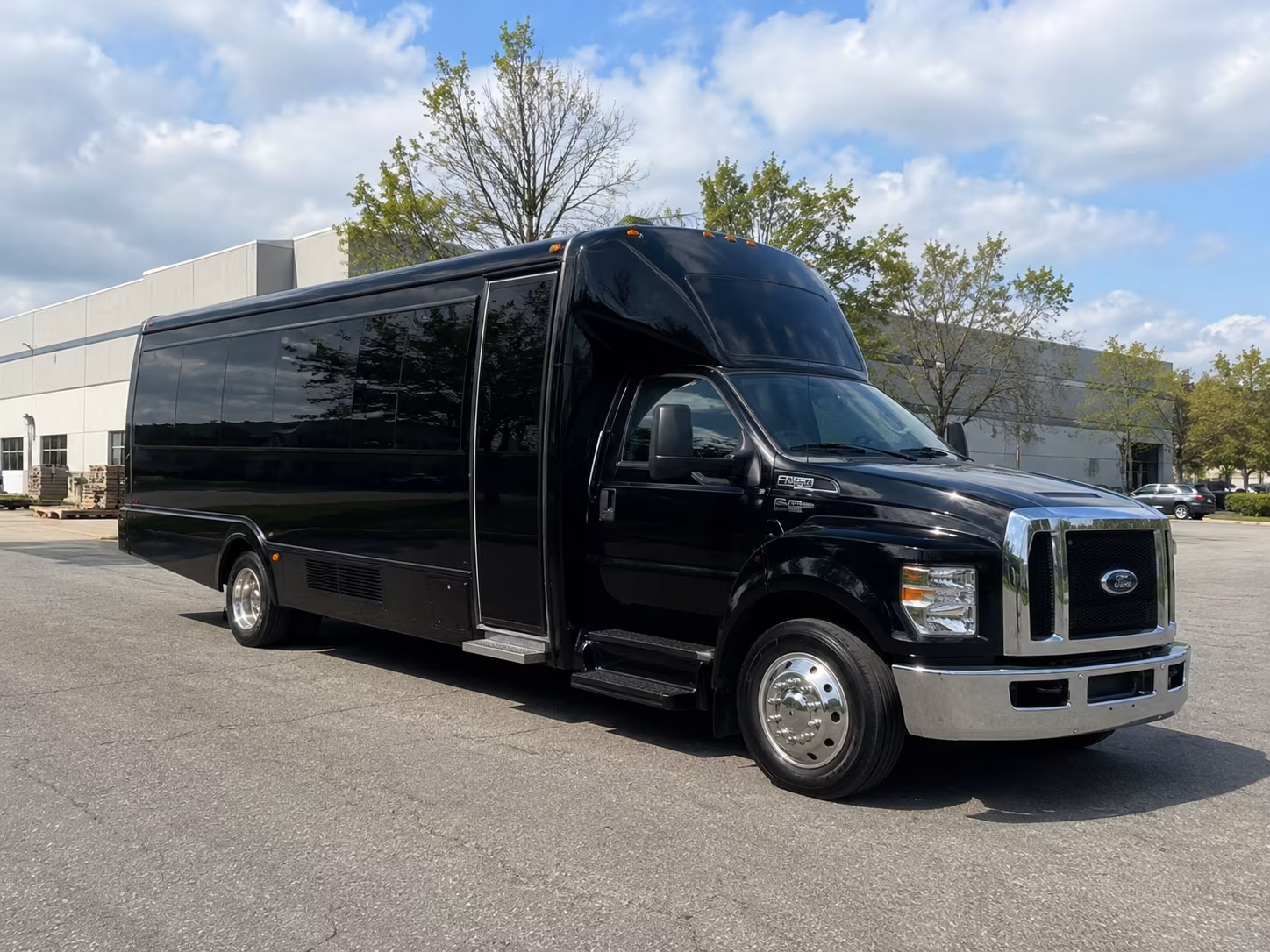 Wedding guests seated inside a party bus serving Sparks