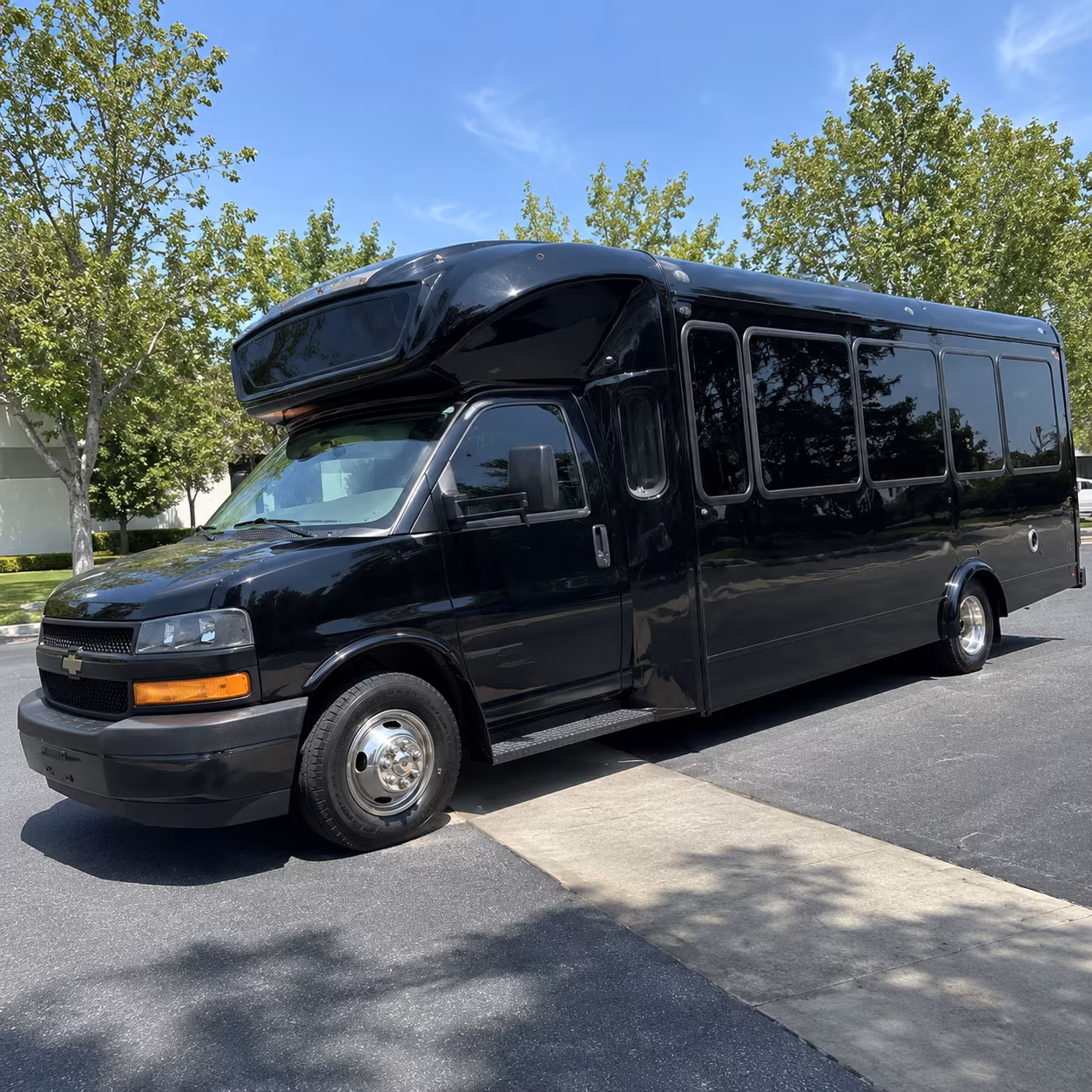 Sparks Wedding Transportation party bus exterior