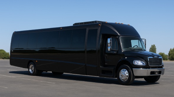 Exterior of Charter Bus Company Roseville's 20 Passenger Party Bus in Roseville