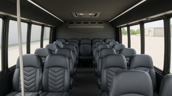 Interior of Charter Bus Company Sparks's 25 Passenger Mini Bus in Sparks