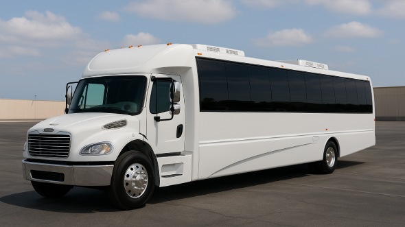 Exterior of Charter Bus Company Roseville's 25 Passenger Party Bus in Roseville