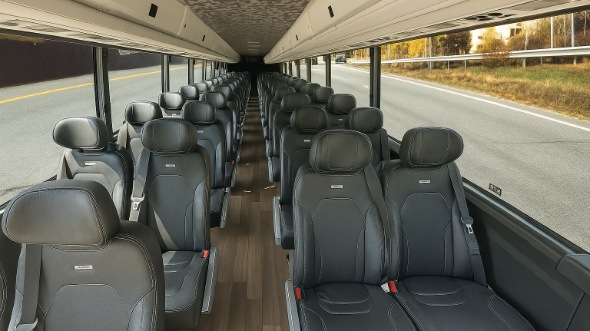 Interior of Charter Bus Company Sparks's 28 Passenger Minibus in Sparks