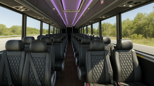 Interior of Charter Bus Company Sparks's 30 Passenger Minibus in Sparks