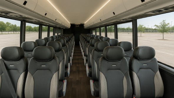 Interior of Charter Bus Company Sparks's 35 Passenger Mini Bus in Sparks