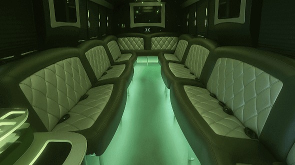 Interior of Charter Bus Company Folsom's 40 Passenger Party Bus in Folsom