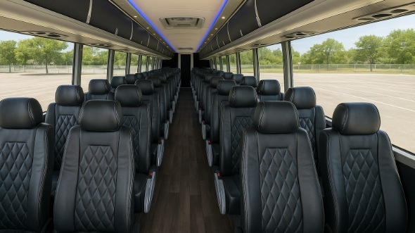 Interior of Charter Bus Company Sparks's 44 Passenger Charter Bus in Sparks