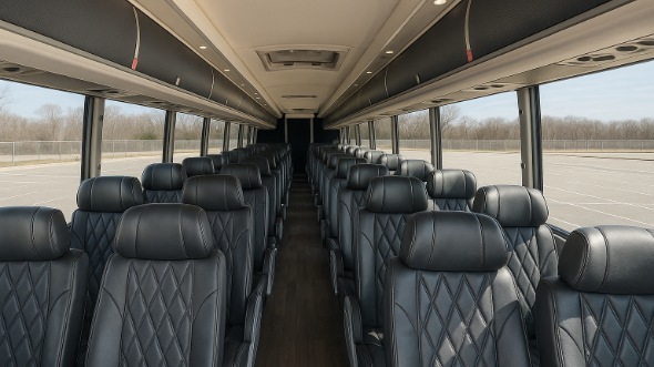 Interior of Charter Bus Company Sparks's 46 Passenger Charter Bus in Sparks