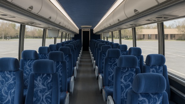 Interior of Charter Bus Company Sparks's 47 Passenger Charter Bus in Sparks