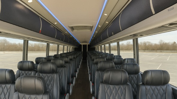 Interior of Charter Bus Company Sparks's 48 Passenger Charter Bus in Sparks