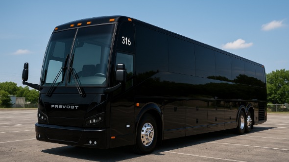 Exterior of Charter Bus Company Elk Grove's 50 Passenger Party Bus in Elk Grove