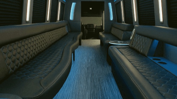 Interior of Charter Bus Company Reno's 50 Passenger Party Bus in Reno