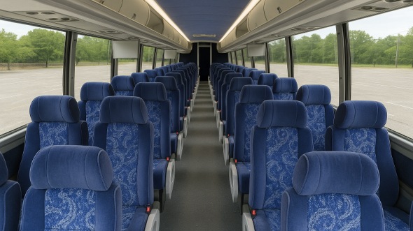 Interior of Charter Bus Company Sparks's 51 Passenger Charter Bus in Sparks