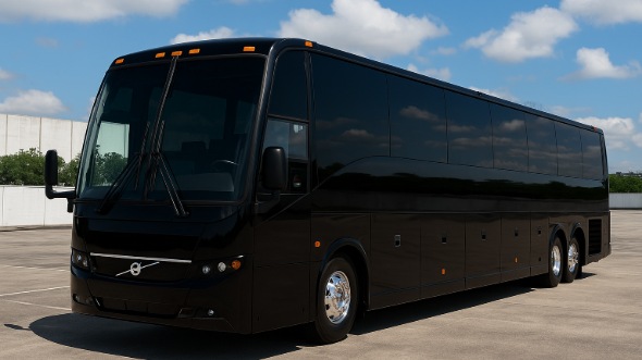 Exterior of Charter Bus Company Sparks's 51 Passenger Charter Bus in Sparks