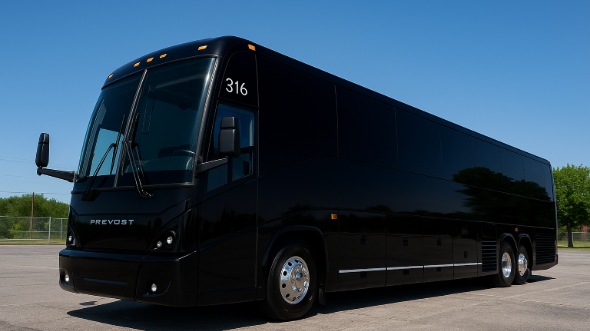 Exterior of Charter Bus Company Sparks's 54 Passenger Charter Bus in Sparks