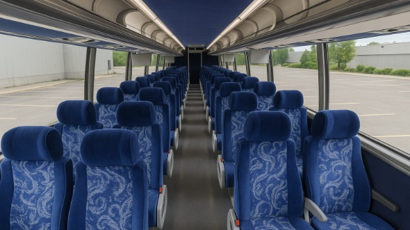 Interior of Charter Bus Company Sparks's ADA Charter Bus in Sparks