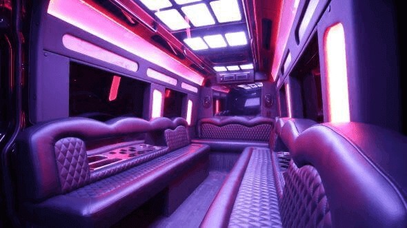 sparks 15 passenger party bus interior