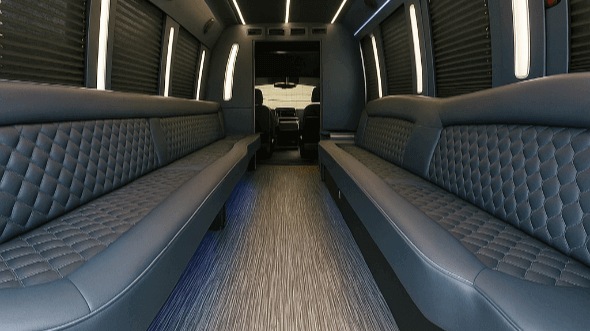 sparks 40 passenger party bus inside